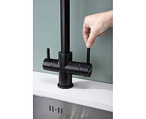 Смеситель для кухни Paulmark Lange La214212-BLM черный  купить в интернет-магазине сантехники Sanbest