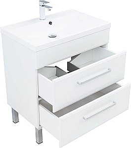 Тумба с раковиной Aquanet Лукка 302397 75 белый для ванной в интернет-магазине Sanbest