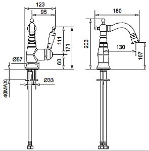 Смеситель для биде Migliore Oxford ML.OXF-6323 тосканская бронза купить в интернет-магазине сантехники Sanbest