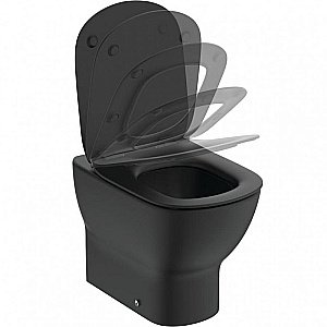 Унитаз приставной Ideal Standard TESI T0077V3 черный матовый, безободковый купить в интернет-магазине Sanbest