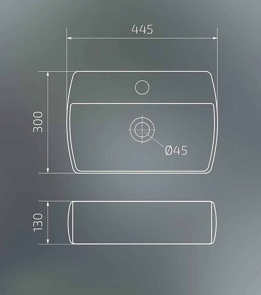 Раковина Gid Suspendido 44,5 N9293 61108 белая купить в интернет-магазине Sanbest