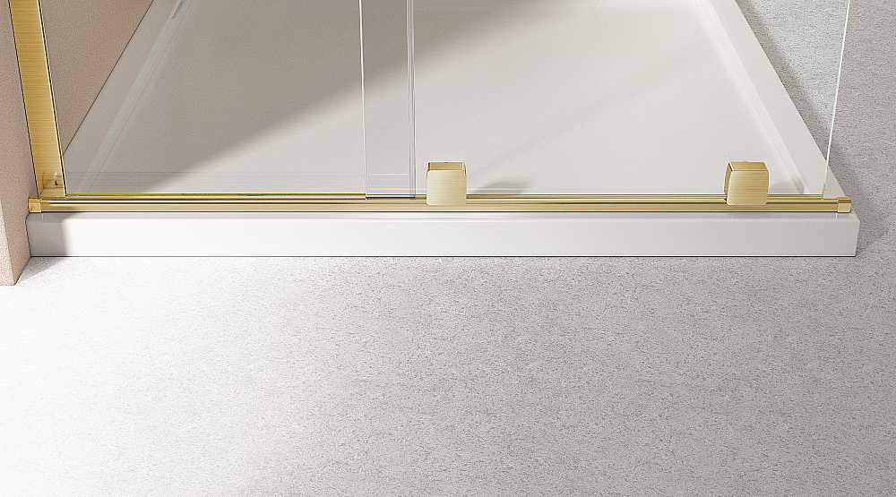 Душевое ограждение Vincea Walk-In 120 VSW-4WSL120 стекло прозрачное/профиль брашированное золото купить в интернет-магазине Sanbest