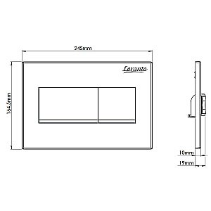 Кнопка для инсталляции Loranto Prestige KARE 7533 чёрная глянцевая купить в интернет-магазине сантехники Sanbest