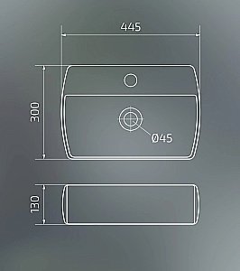 Раковина Gid Suspendido 44,5 N9293 61108 белая купить в интернет-магазине Sanbest