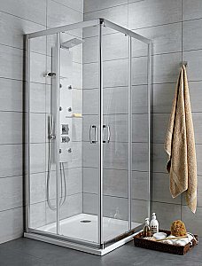 Душевой уголок Radaway Premium Plus D 80x120 стекло прозрачное/профиль хром купить в интернет-магазине Sanbest
