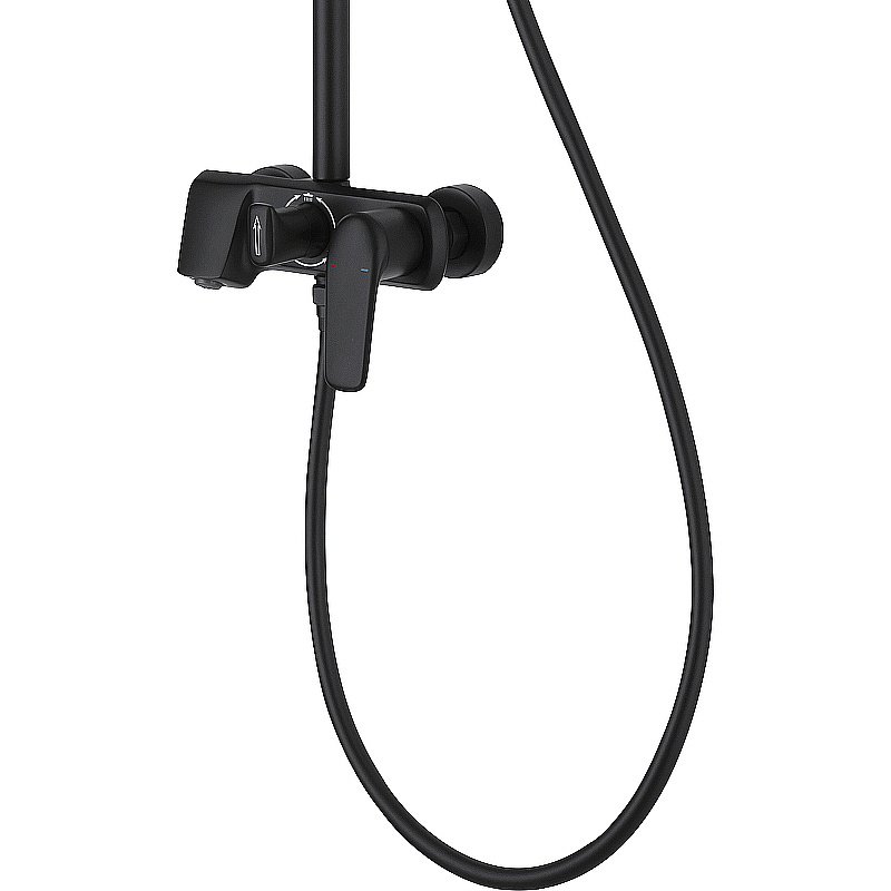 Душевая система Rush Nevis NE1735-40Black черная матовая купить в интернет-магазине сантехники Sanbest