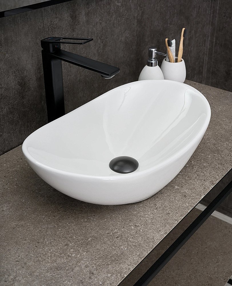 Раковина накладная Gid Lago 48 N9133 51201 белая купить в интернет-магазине Sanbest