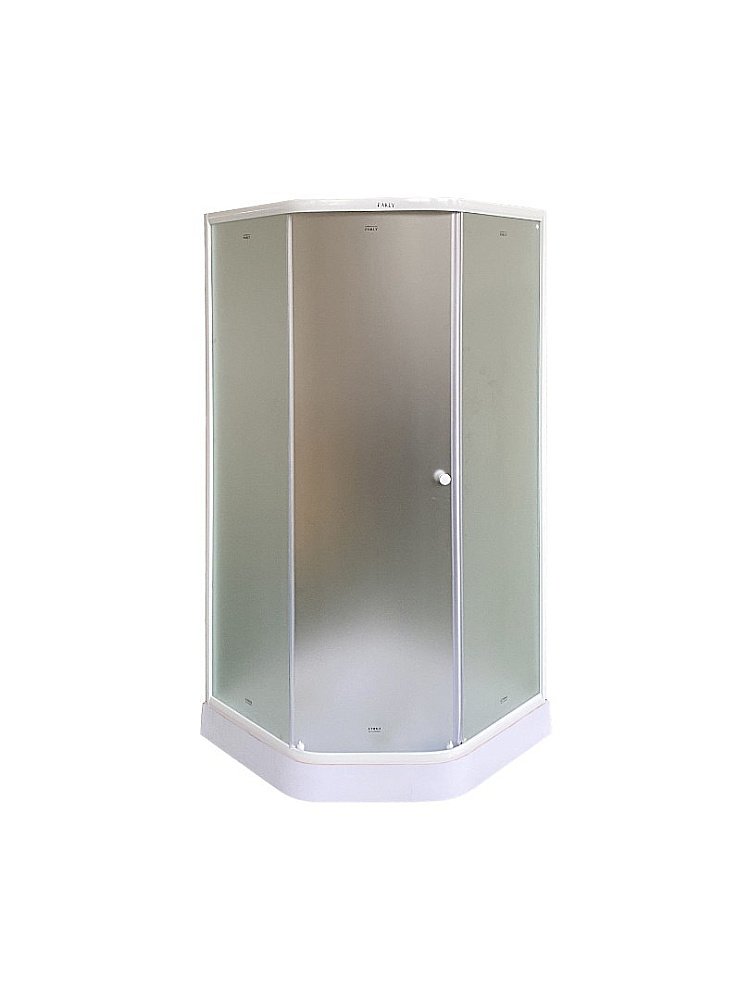 Душевой уголок Parly ZEP91FR 90х90 стекло матовое/профиль белый купить в интернет-магазине Sanbest