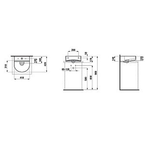 Раковина Laufen Sonar 8.1634.1.000.104.1 купить в интернет-магазине Sanbest