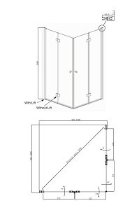 Душевой уголок Ambassador Nord 100x100 13011109 купить в интернет-магазине Sanbest