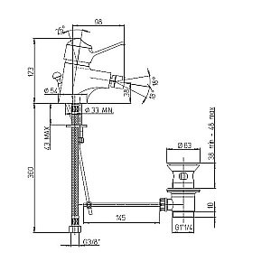 Смеситель для биде PAINI Creta 30CR306R2LMKM хром купить в интернет-магазине сантехники Sanbest