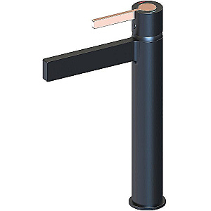 Смеситель для раковины beWash Incanto BVMM1BH238 черный матовый/розовое золото купить в интернет-магазине сантехники Sanbest