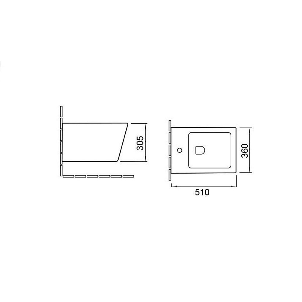Биде подвесное Vincea Q-LINE VB1-12G1B золото/черный купить в интернет-магазине Sanbest