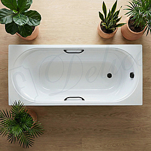 Ванна Delice Dolce DLR330060RB-G 170х80 белая/ручки черные купить в интернет-магазине Sanbest