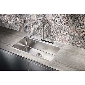 Мойка кухонная Milacio Denia 75 Steel MC.77420 нержавеющая сталь купить в интернет-магазине сантехники Sanbest