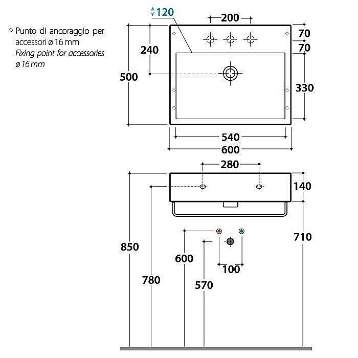 Раковина Globo Classic 60 SCQ61.BI*0 белая купить в интернет-магазине Sanbest