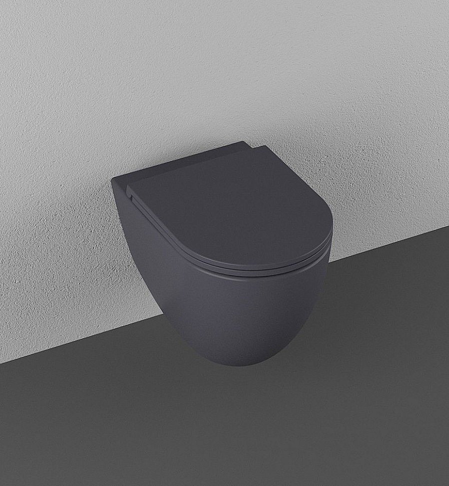 Унитаз подвесной Isvea Infinity 10NF02001SV-2C антрацит матовый, безободковый купить в интернет-магазине Sanbest