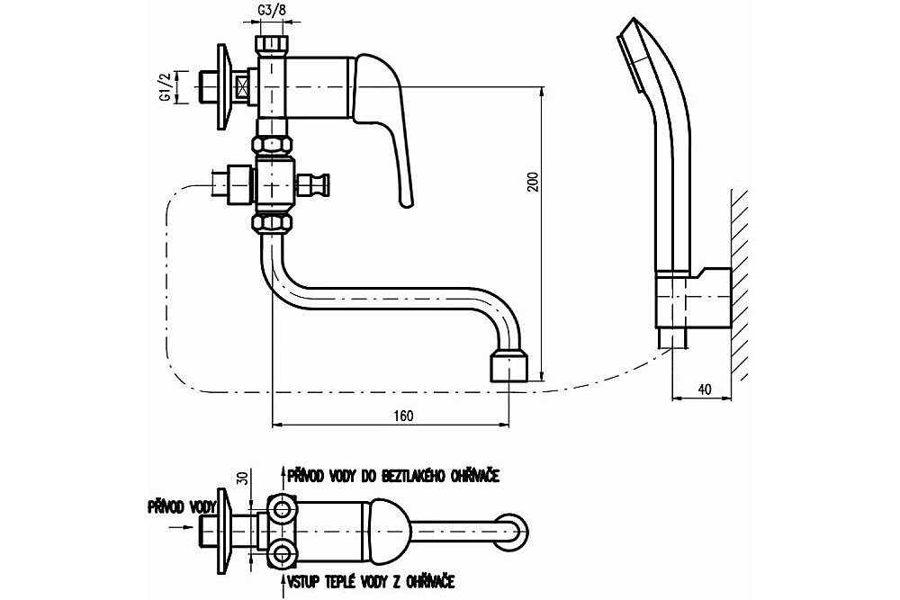Смеситель для ванны Rav-Slezak E056/1 хром купить в интернет-магазине сантехники Sanbest