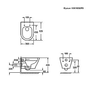 Унитаз подвесной Ambassador Elysium 183K19002RS безободковый, с крышкой микролифт, белый купить в интернет-магазине Sanbest