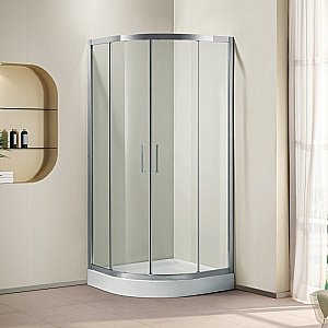 Душевой уголок Cezares Porta 89х89 PORTA-R-2-90-C-Cr-IV стекло прозрачное/профиль хром купить в интернет-магазине Sanbest