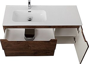 Тумба с раковиной BelBagno ETNA-1200-2C-1A-SO-RW-L/R Rovere Moro для ванной в интернет-магазине Sanbest