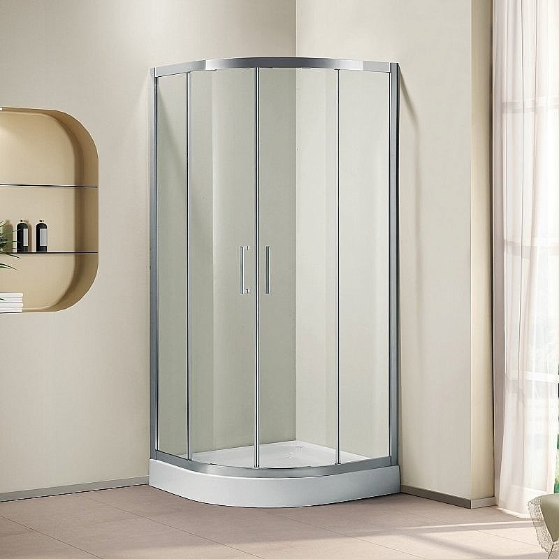 Душевой уголок Cezares Porta 89х89 PORTA-R-2-90-C-Cr-IV стекло прозрачное/профиль хром купить в интернет-магазине Sanbest