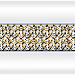 Декоративная горизонтальная вставка "Кристаллы Swarovski" на торцевую панель к ДУ Верчелли золото купить в интернет-магазине сантехники Sanbest