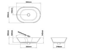 Раковина накладная Burlington 59 B5E белая купить в интернет-магазине Sanbest