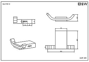 Набор аксессуаров Black&White Gravity GA-7720C хром купить в интернет-магазине сантехники Sanbest