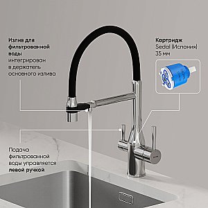 Смеситель для кухни Sancos Garda SC4009CH хром купить в интернет-магазине сантехники Sanbest