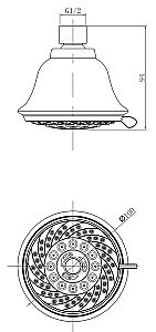 Верхний душ Lemark LM8040C купить в интернет-магазине сантехники Sanbest
