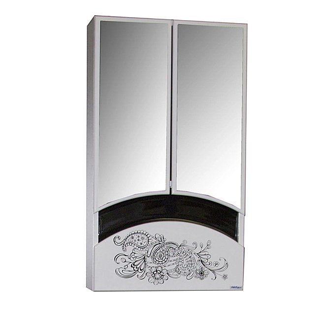 Зеркальный шкаф MIXLINE РАДУГА 528042 46 черный купить в интернет-магазине сантехники Sanbest