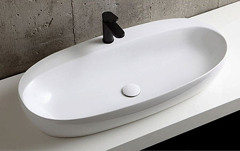 Раковина накладная Azzurra Elegance 90 ECI90M bi*1 белая купить в интернет-магазине Sanbest