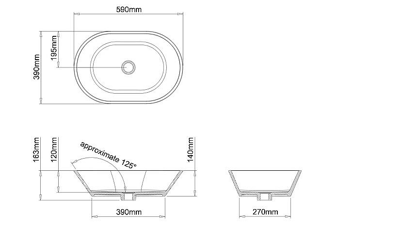 Раковина накладная Burlington 59 B5E белая купить в интернет-магазине Sanbest