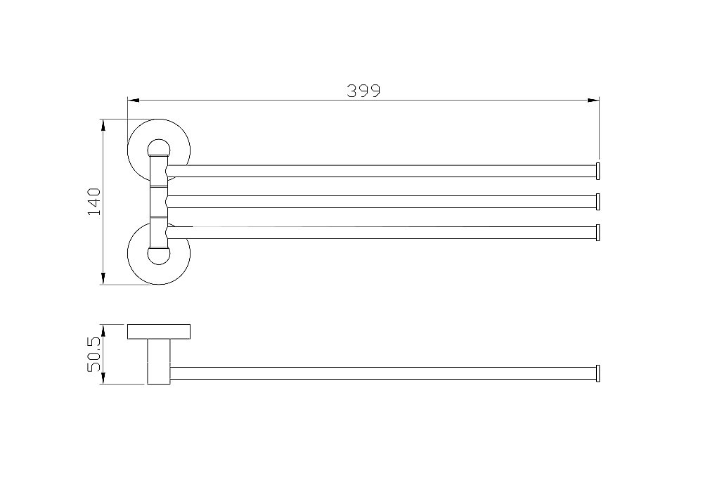 Полотенцедержатель поворотный WONZON & WOGHAND EASY, Хром (WW-8141) купить в интернет-магазине сантехники Sanbest