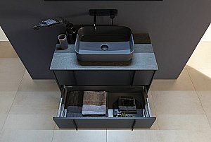 Тумба с раковиной Allen Brau Reality 80 1.32005.AM антрацит матовый для ванной в интернет-магазине Sanbest
