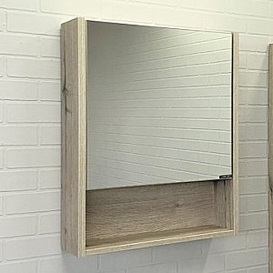 Зеркальный шкаф Comforty Марио 00-00005201 60 дуб дымчатый купить в интернет-магазине сантехники Sanbest