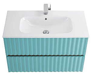 Тумба с раковиной Art&Max ELEGANT 100 свело-зеленая матовая для ванной в интернет-магазине Sanbest