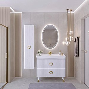 Пенал Grossman Атрио 35 303509 белый для ванной в интернет-магазине сантехники Sanbest