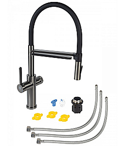 Смеситель для кухни Agger Elegant A3252555 оружейная сталь матовая купить в интернет-магазине сантехники Sanbest