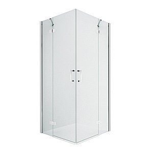 Душевой уголок NEW TRENDY NEW RENOMA 2D D-0374A/D-0107A 110x80 стекло прозрачное/профиль хром купить в интернет-магазине Sanbest