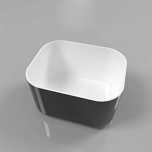 Раковина накладная WhiteCross Lazurit 50 0713.050040.10100 черная, белая купить в интернет-магазине Sanbest