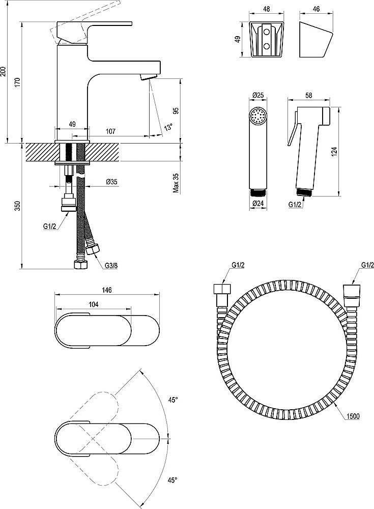 Смеситель для раковины Ravak Chrome X070167 хром купить в интернет-магазине сантехники Sanbest