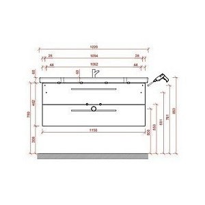 Тумба с раковиной Pelipal Solitaire AG-WTUSL02 122 для ванной в интернет-магазине Sanbest