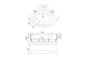 Акриловая ванна Royalbath ROJO 150х150 купить в интернет-магазине Sanbest