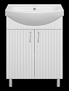 Тумба с раковиной Misty Изео - 65 Э-Изе01065-021Н белая для ванной в интернет-магазине Sanbest