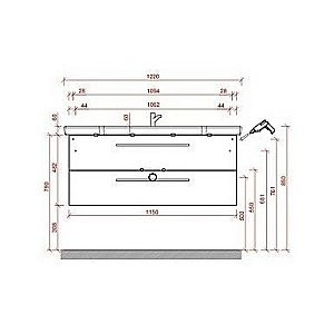Тумба с раковиной Pelipal Solitaire AG-WTUSL02 122 для ванной в интернет-магазине Sanbest