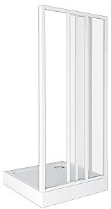 Душевая дверь BAS Сантра ШТ00001 110 матовая/профиль белый купить в интернет-магазине Sanbest