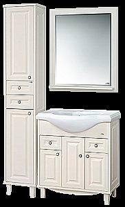 Тумба с раковиной напольная Misty Шармель 80 бежевая эмаль для ванной в интернет-магазине Sanbest