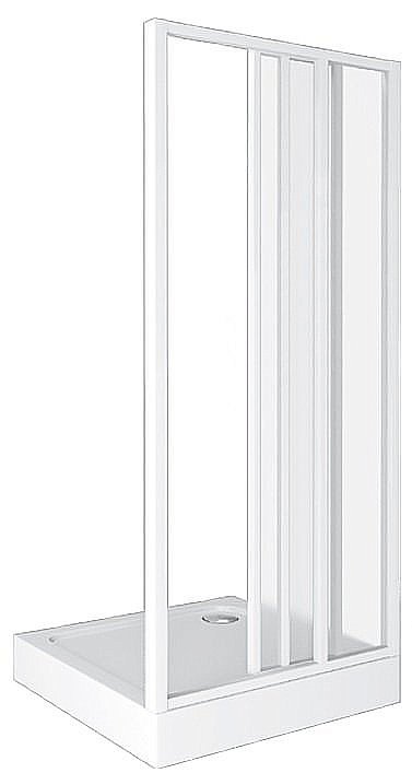 Душевая дверь BAS Сантра ШТ00001 110 матовая/профиль белый купить в интернет-магазине Sanbest